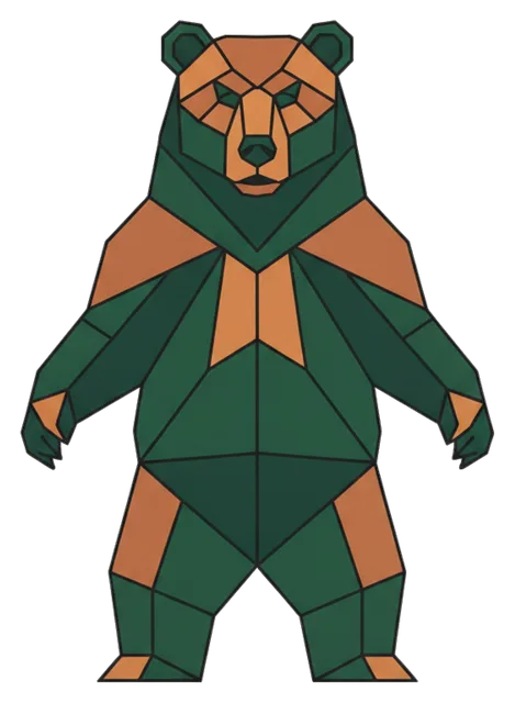 bear built from geometric planes
